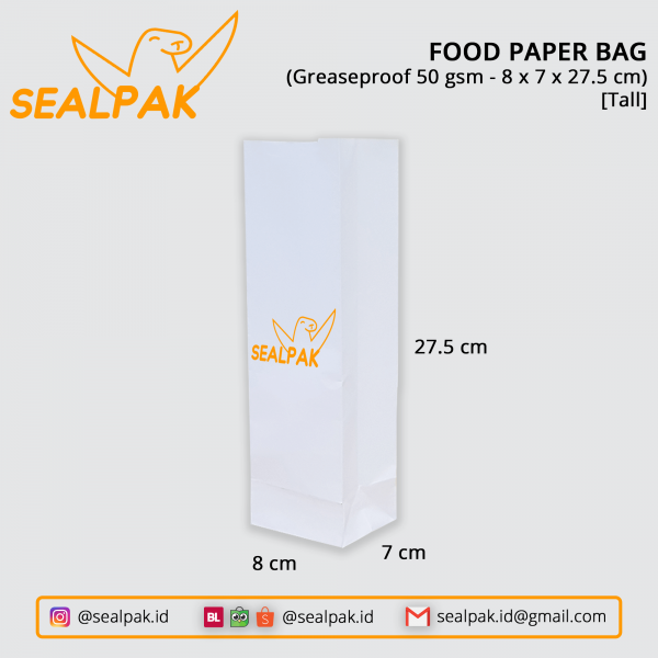 Tall Food Paper Bag